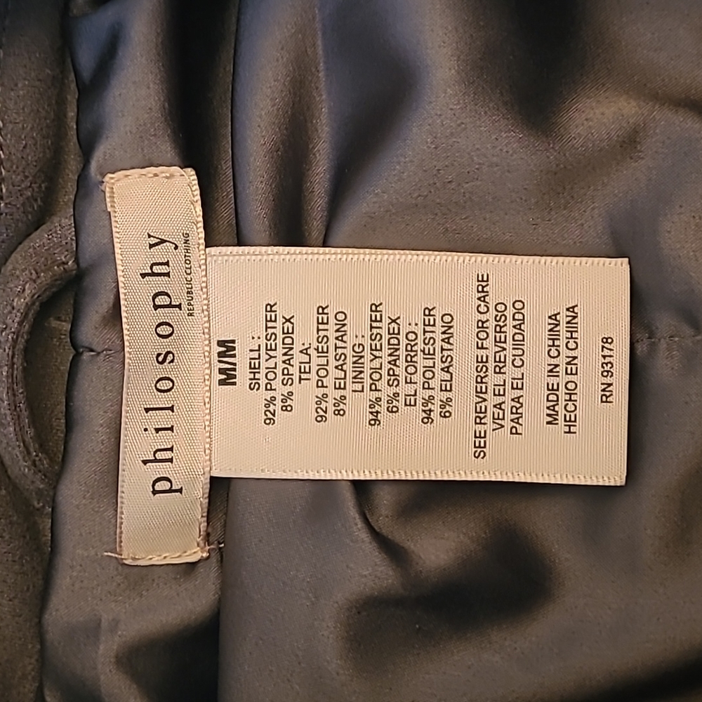 NWT Philosophy Charcoal Grey Faux Suede Fully Lined Moto Jacket - Picture 5 of 11